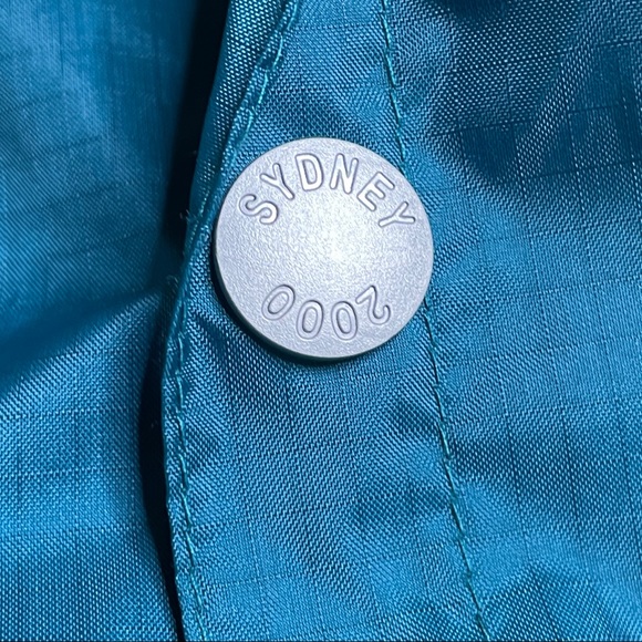 Sydney 2000 Olympics Rain Coat Jacket BONDS Mens Sz M Green Zip Snap Hooded - Picture 7 of 10